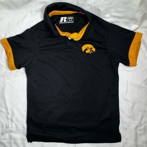 Iowa Hawkeyes Black and Gold Polo Shirt